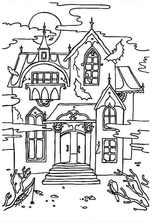 Cartoon Haunted House Coloring Game Cartoon Haunted House