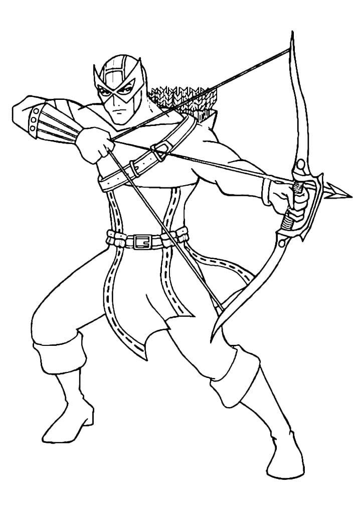 Cartoon Hawkeye Coloring Game Cartoon Hawkeye