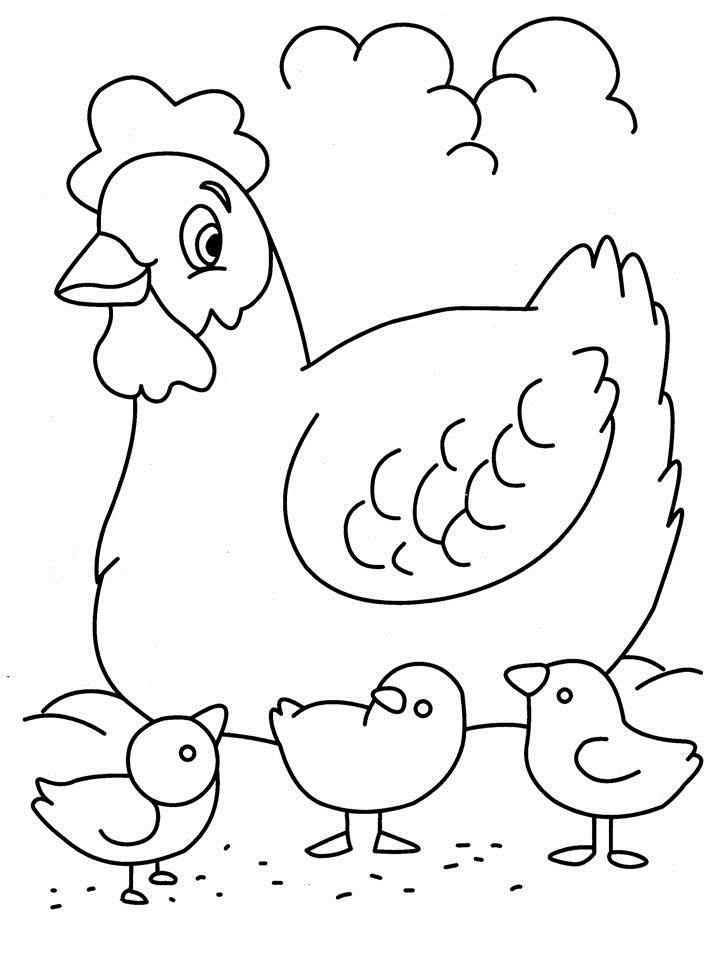 Mother Hen Coloring - Play Free Coloring Game Online