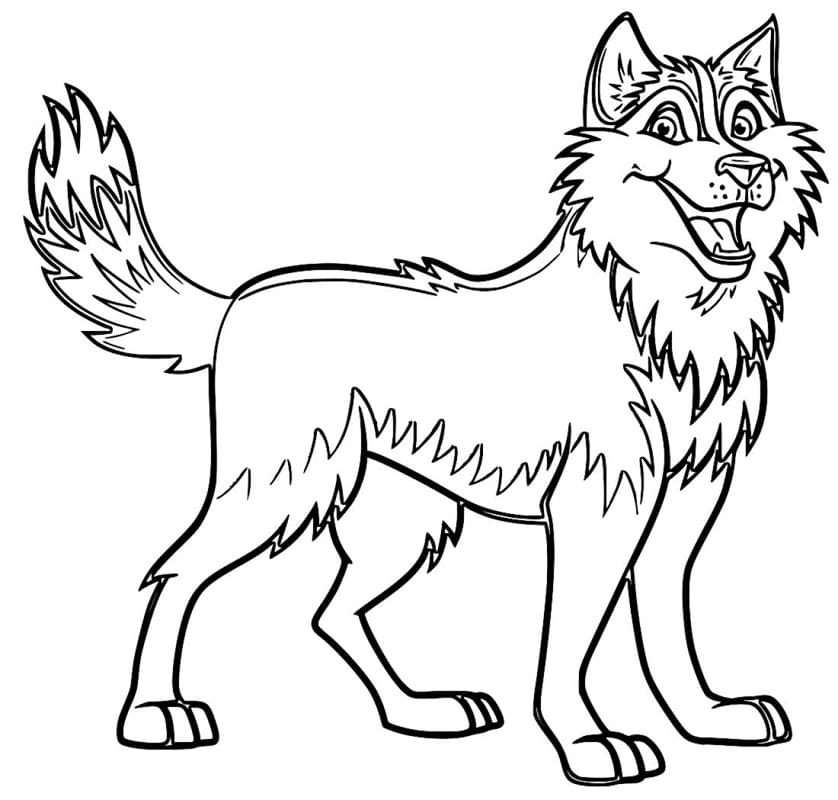 Cartoon Husky Coloring Game Cartoon Husky