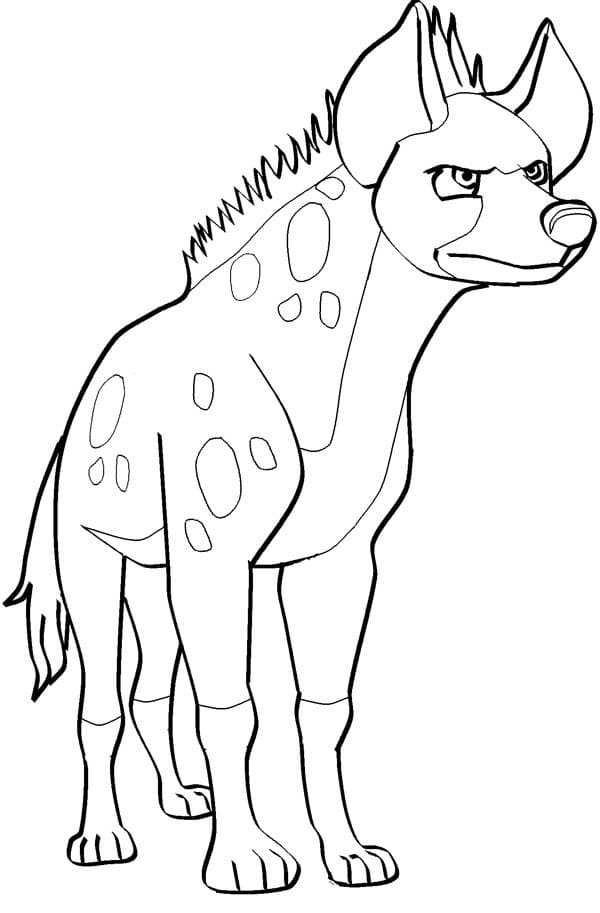 Cartoon Hyena Coloring Game Cartoon Hyena