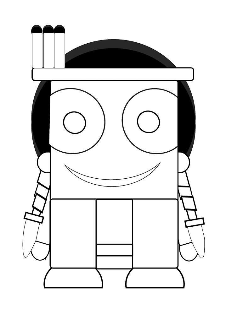 Cartoon Native American