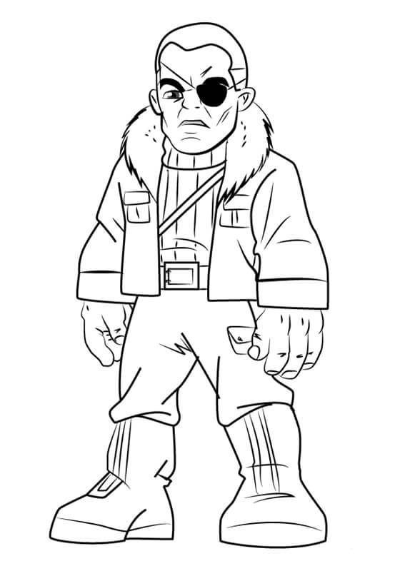 Cartoon Nick Fury