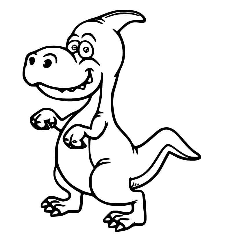 Cartoon Parasaurolophus Coloring Game Cartoon Parasaurolophus