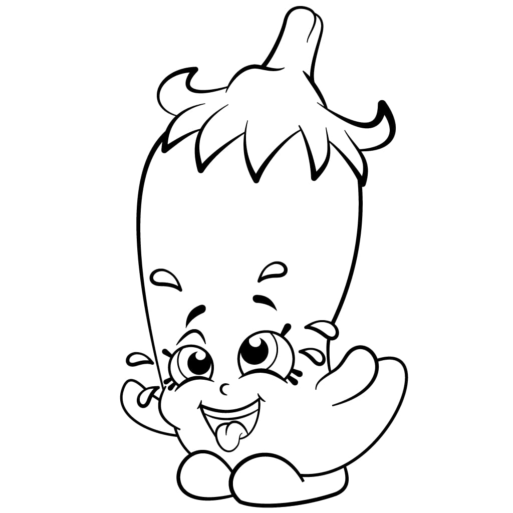 Cartoon Red Chili Shopkins Coloring Game Cartoon Red Chili Shopkins