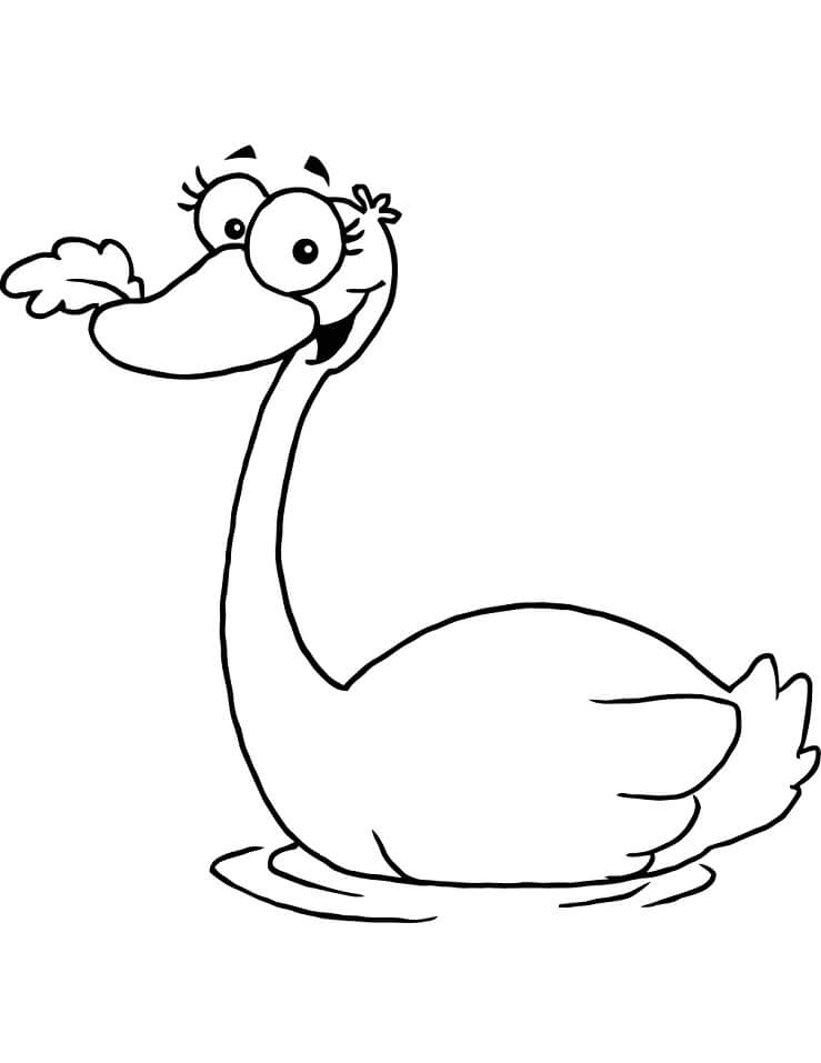 Cartoon Swan Coloring Game Cartoon Swan
