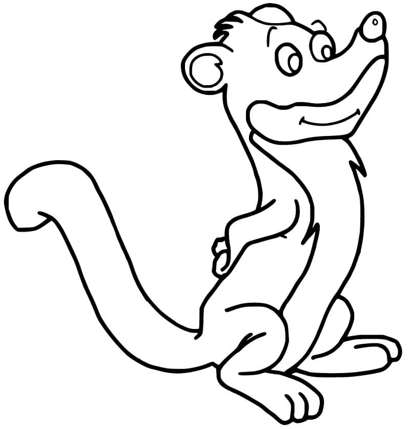 Cartoon Weasel Coloring Game Cartoon Weasel