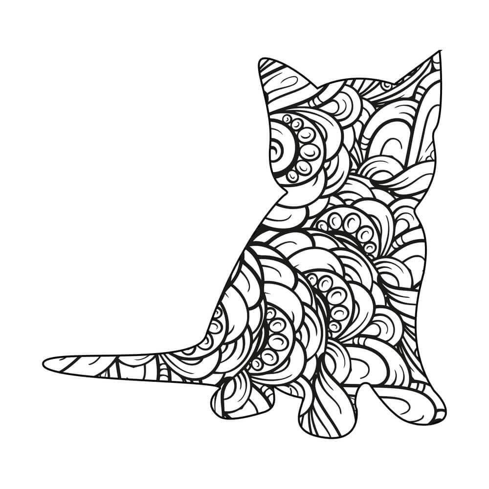 Cat Mandala 10 Coloring Game Cat Mandala 10
