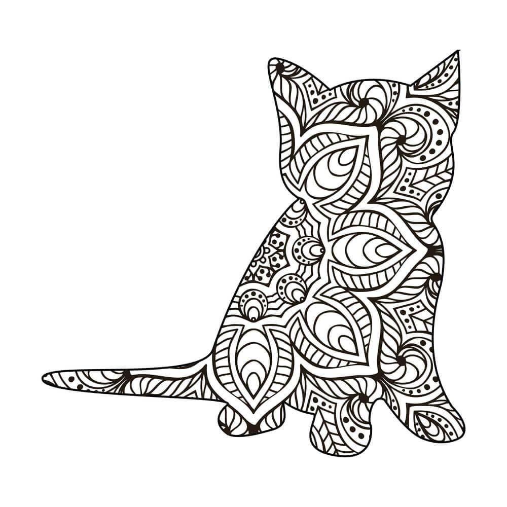 Cat Mandala 11 Coloring Game Cat Mandala 11