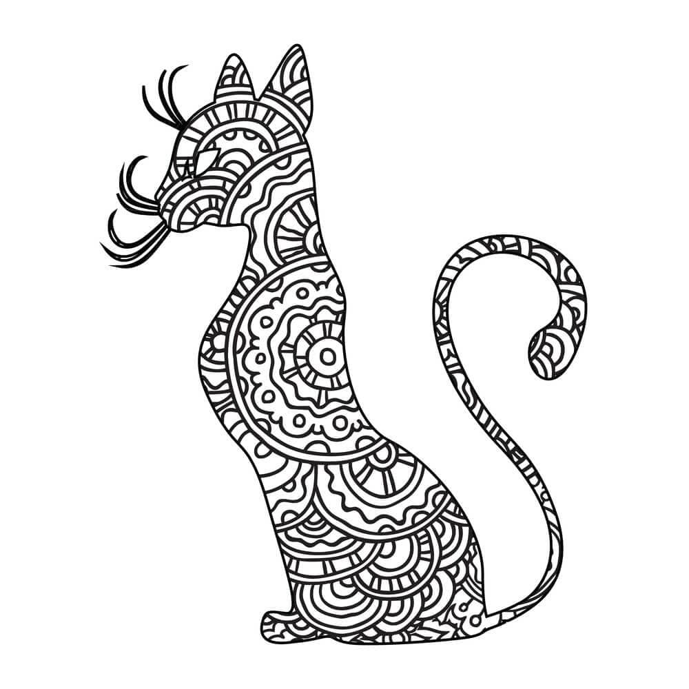 Cat Mandala 12 Coloring Game Cat Mandala 12