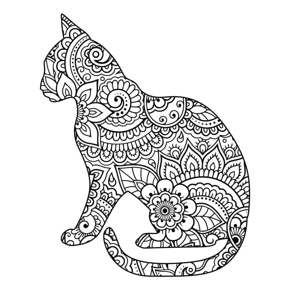 Cat Mandala 14 Coloring Game Cat Mandala 14