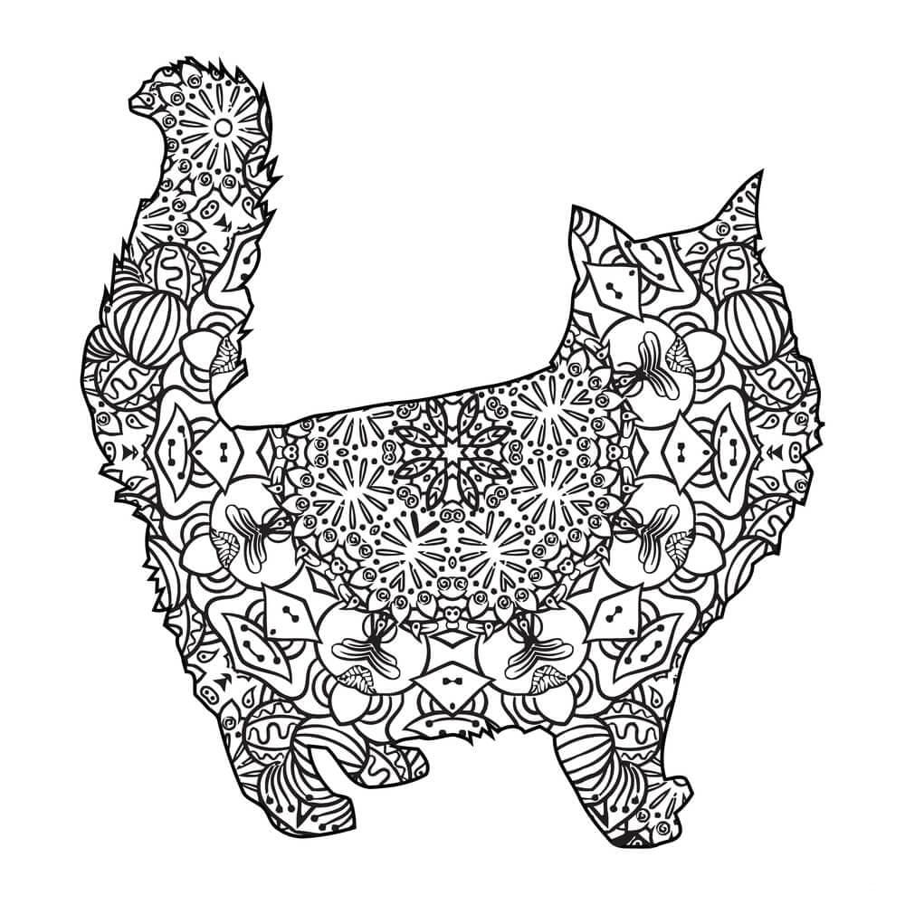Cat Mandala 16 Coloring Game Cat Mandala 16