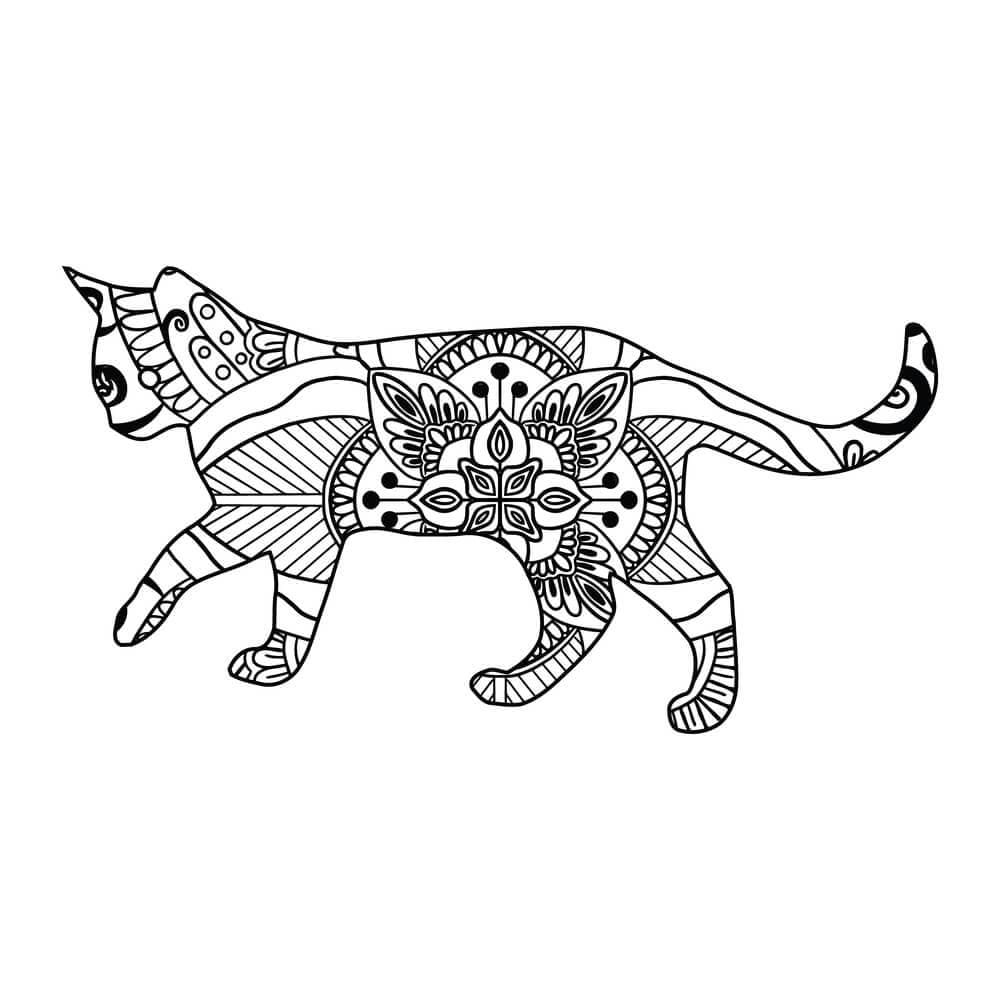 Cat Mandala 17 Coloring Game Cat Mandala 17