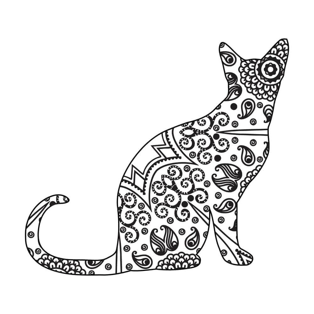 Cat Mandala 19 Coloring Game Cat Mandala 19