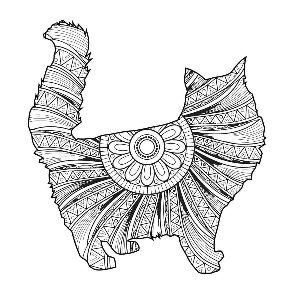 Cat Mandala 20 Coloring Game Cat Mandala 20