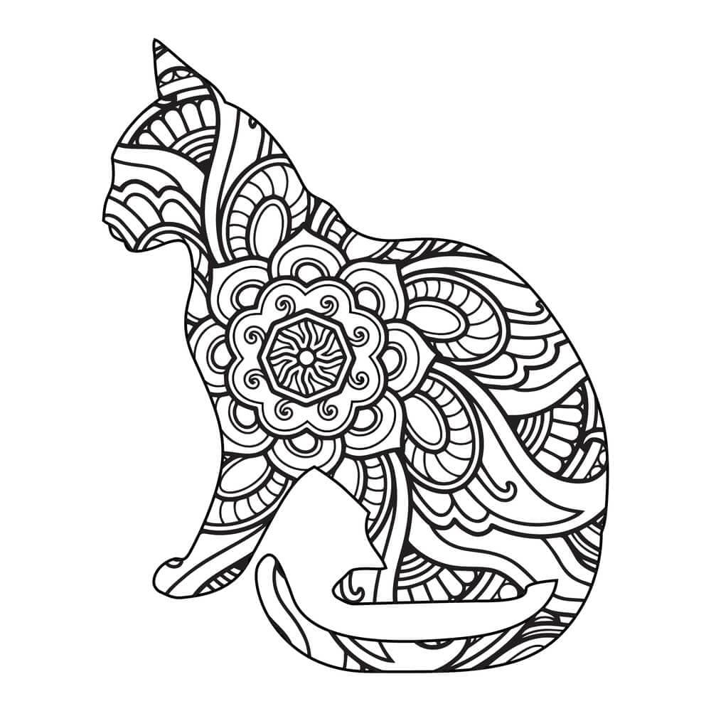 Cat Mandala 21 Coloring Game Cat Mandala 21