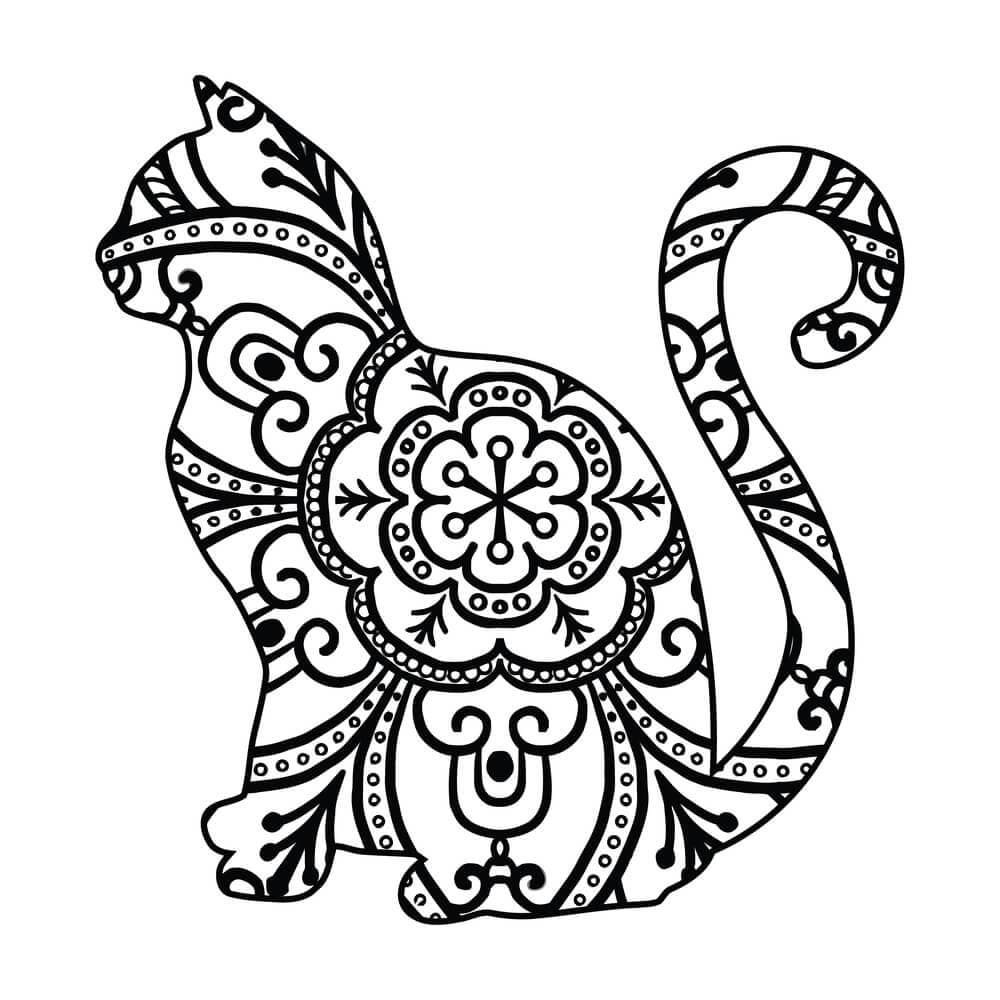 Cat Mandala 23 Coloring Game Cat Mandala 23