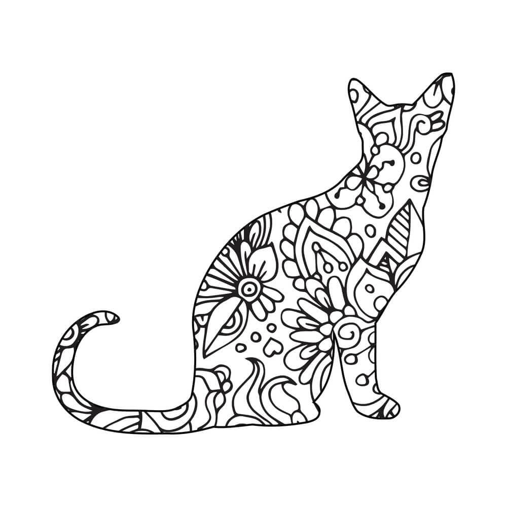 Cat Mandala 6 Coloring Game Cat Mandala 6