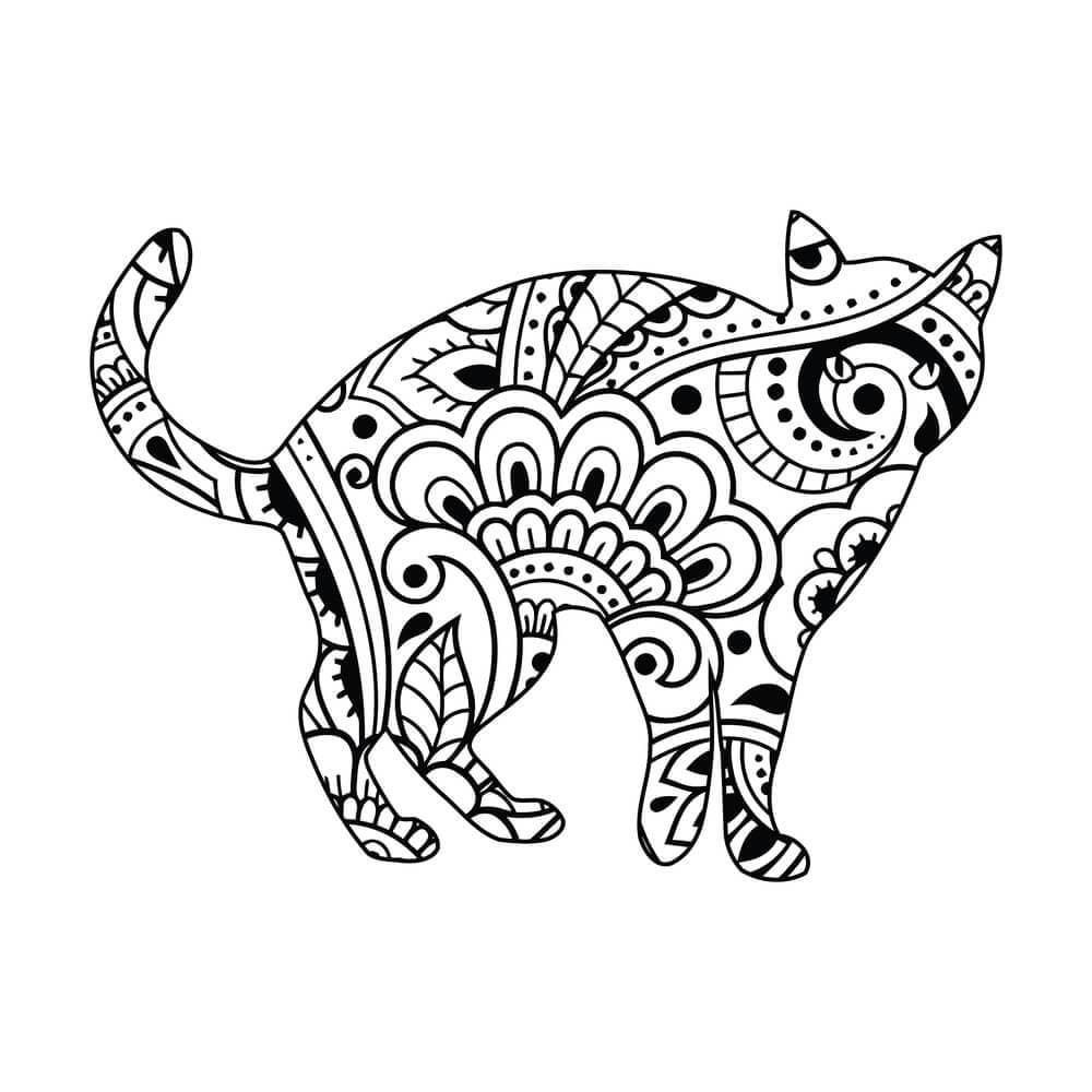 Cat Mandala 8 Coloring Game Cat Mandala 8