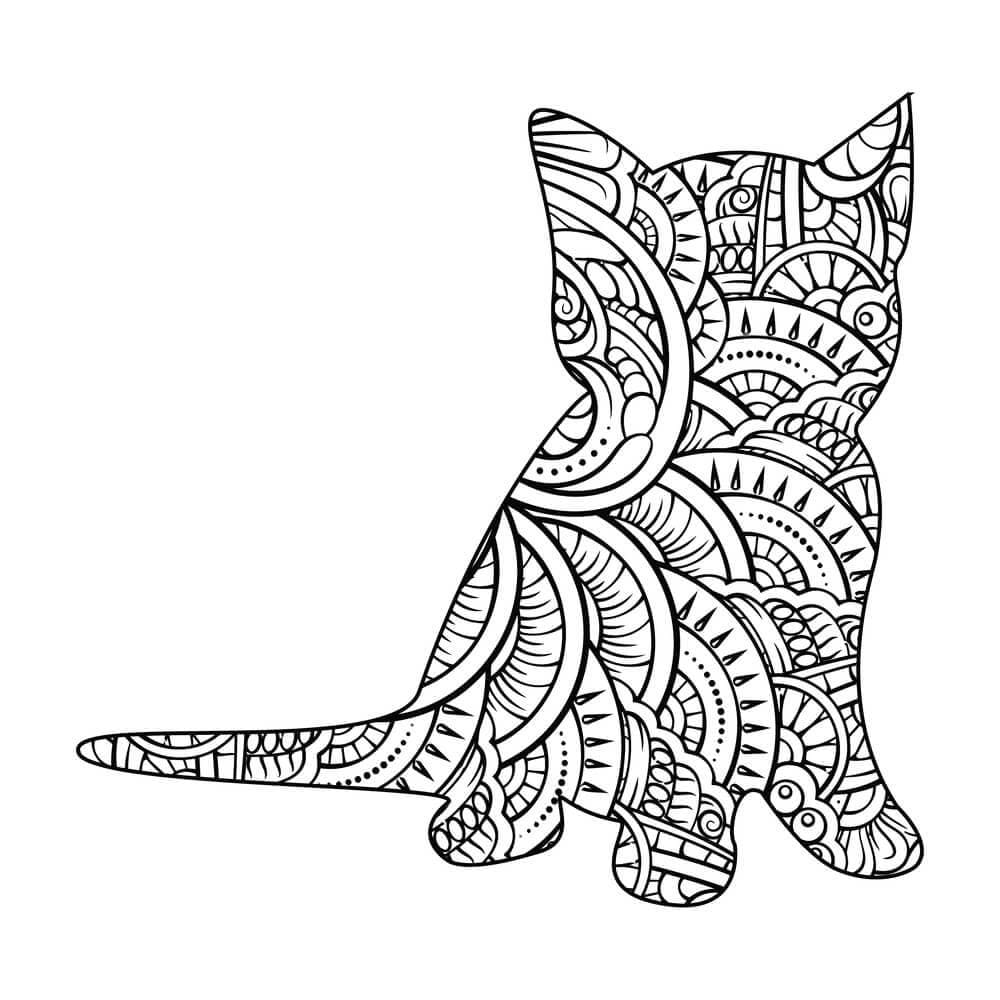 Cat Mandala 9 Coloring Game Cat Mandala 9