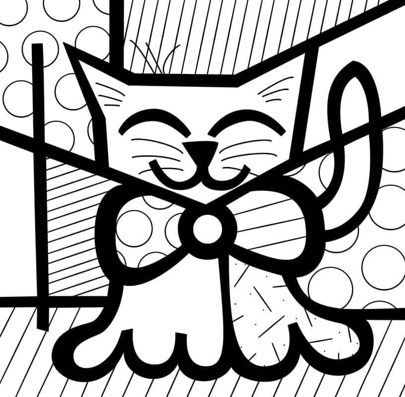 Cat by Romero Britto