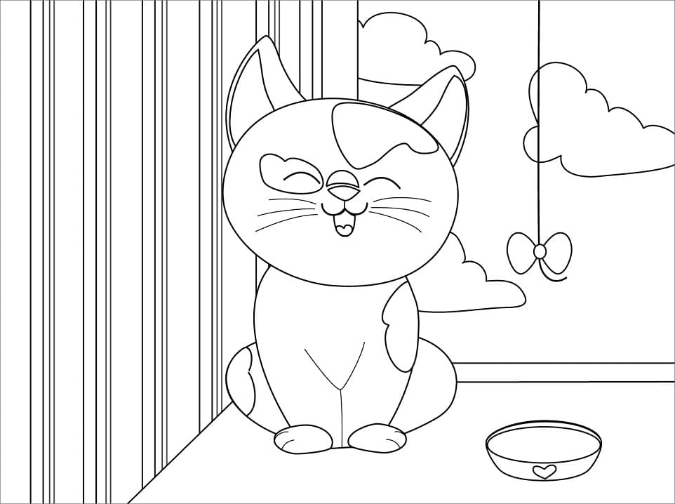 Cat is Happy Coloring Game Cat is Happy