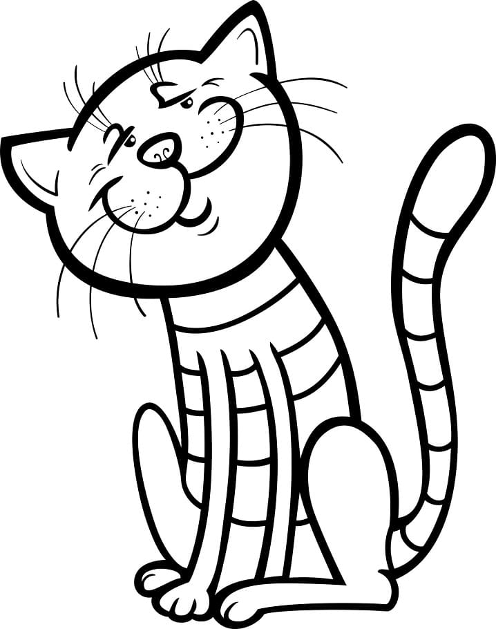 Cat with Funny Face Coloring Game Cat with Funny Face