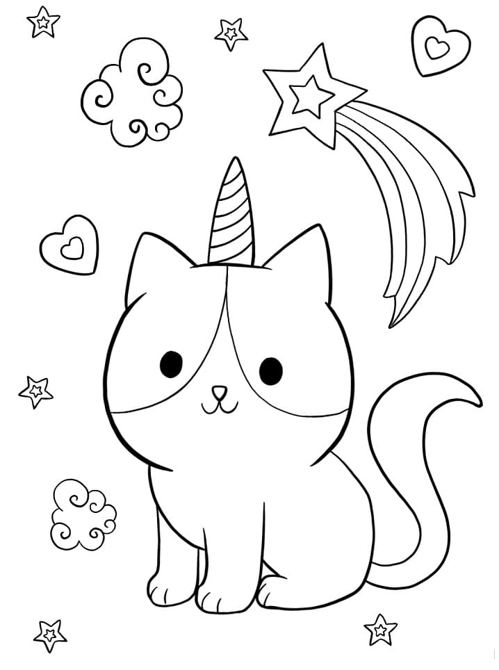 Caticorn Coloring Game Caticorn