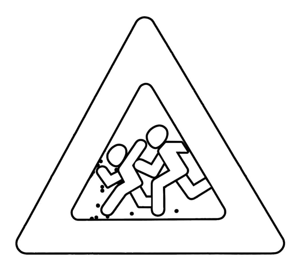 Caution Children Traffic Sign