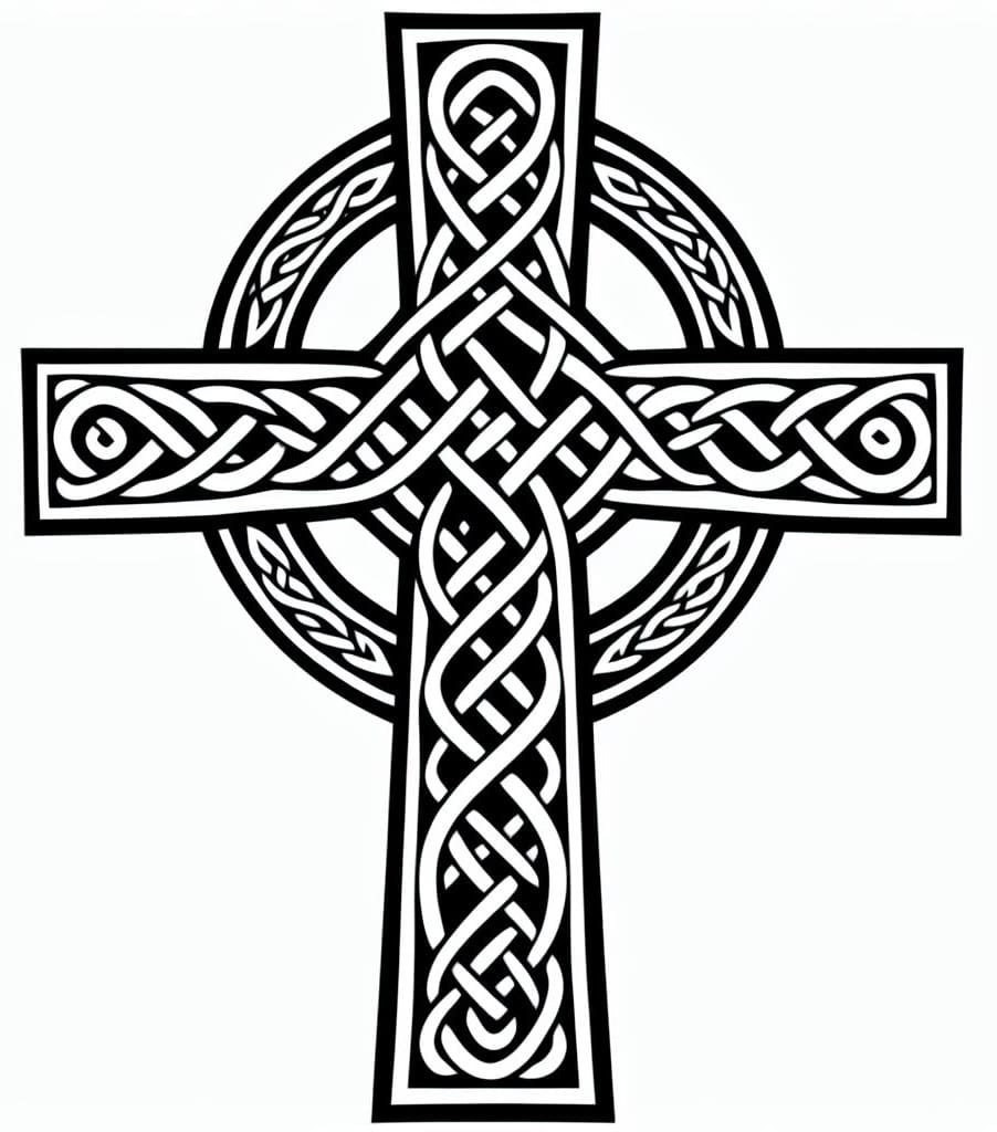 Celtic Cross Free Printable Coloring - Play Free Coloring Game Online