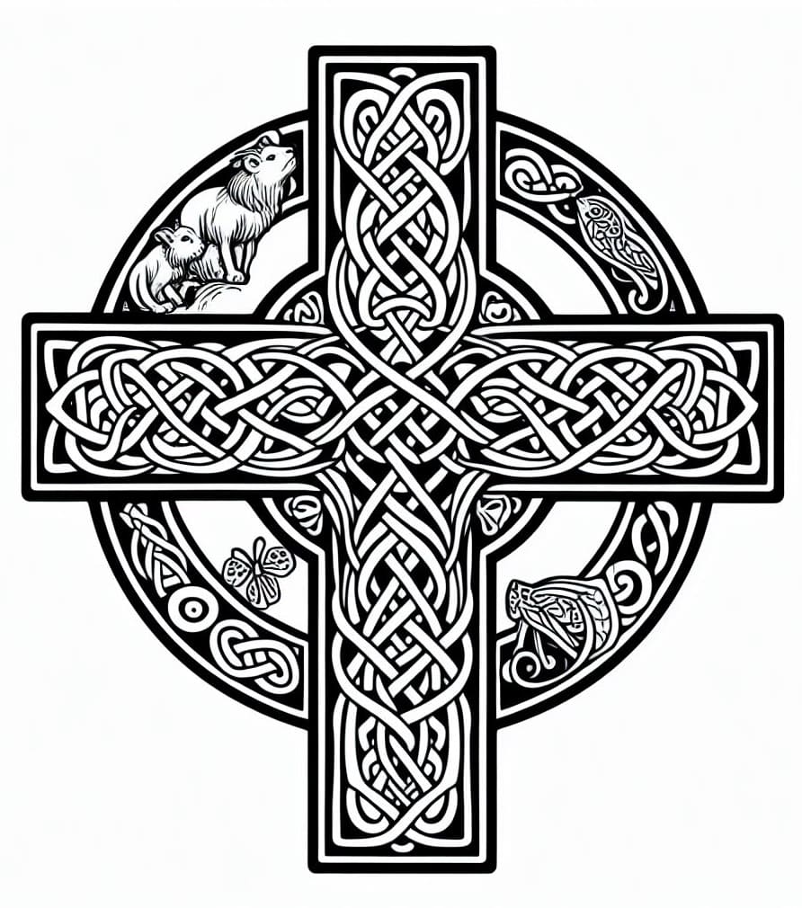 Celtic Cross For Free Coloring - Play Free Coloring Game Online