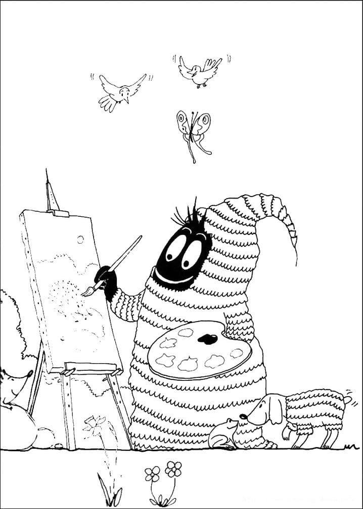 Character from Barbapapa Coloring Game Character from Barbapapa