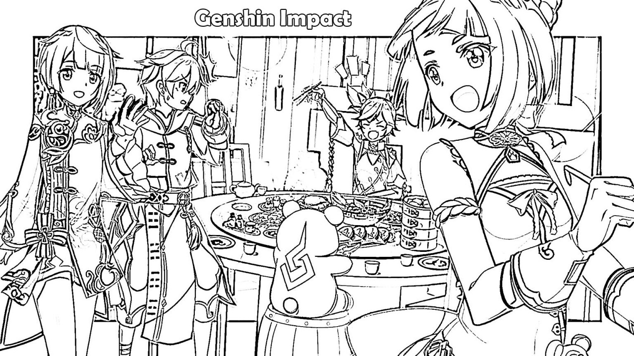 Characters Genshin Impact Coloring - Play Free Coloring Game Online