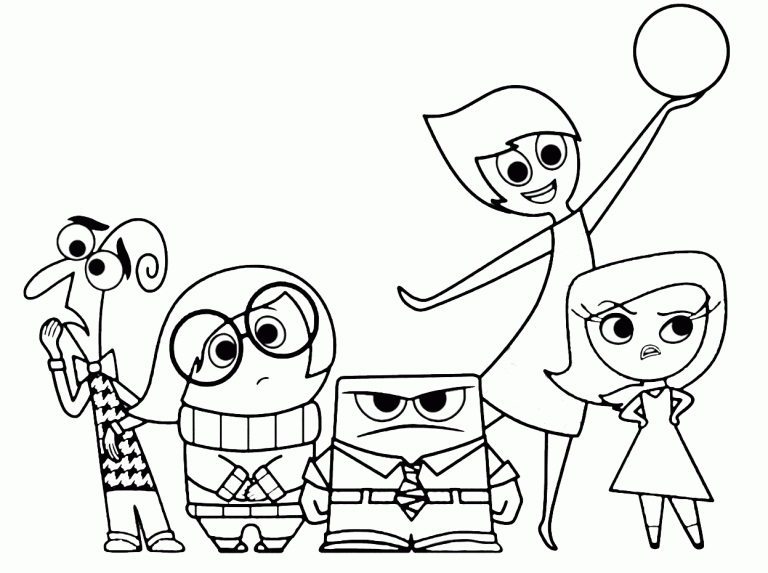 Characters from Inside Out 1 Coloring Game Characters from Inside Out 1