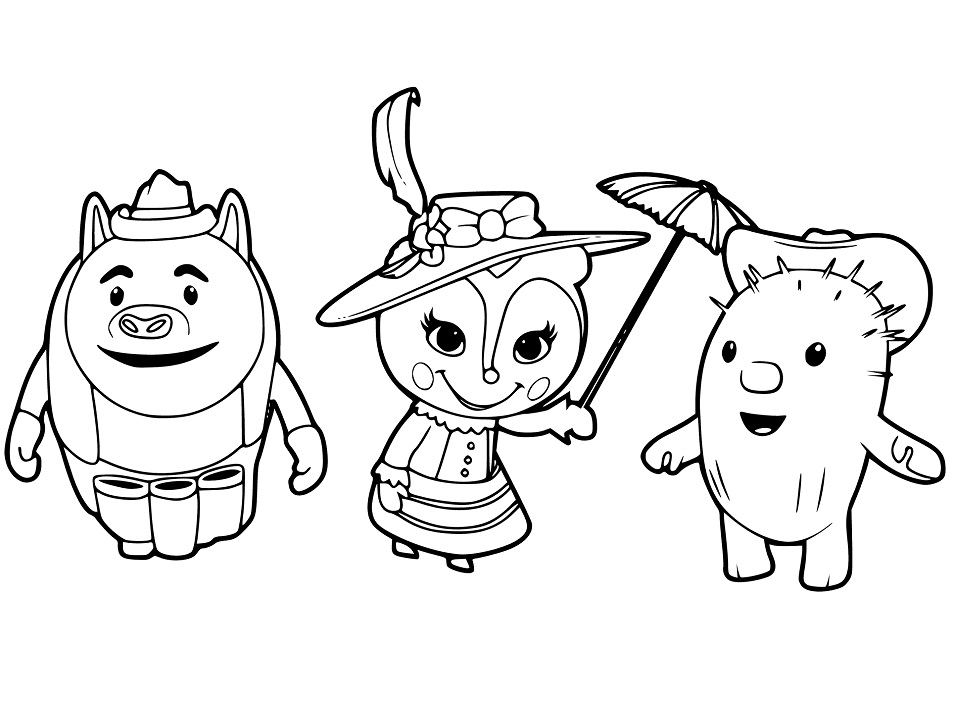 Characters from Sheriff Callie 1 Coloring Game Characters from Sheriff Callie 1