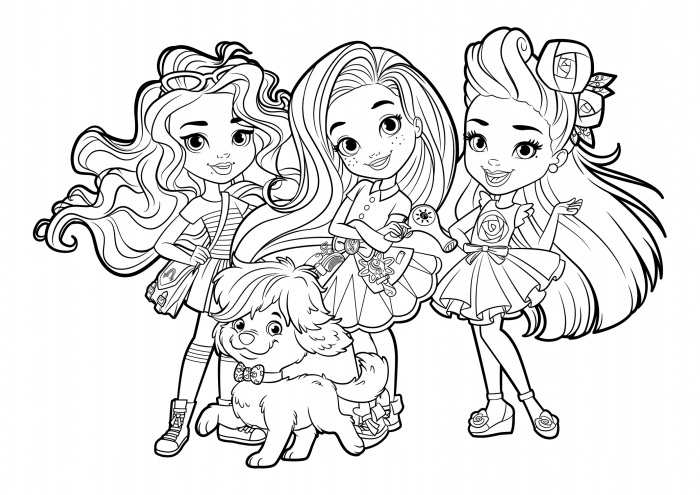 Sunny Day's Characters Coloring - Play Free Coloring Game Online