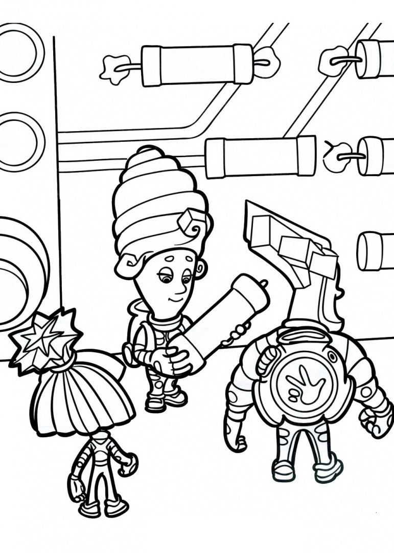 Characters from The Fixies Coloring Game Characters from The Fixies