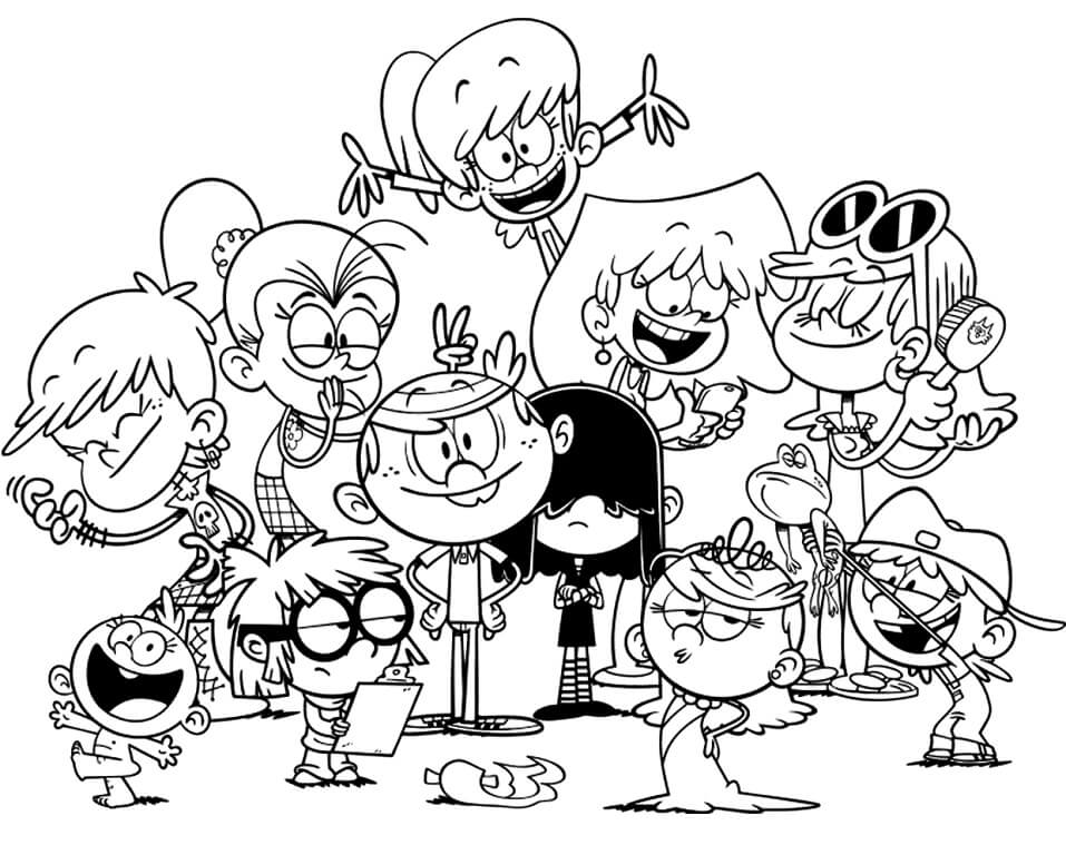 Characters from The Loud House Coloring Game Characters from The Loud House