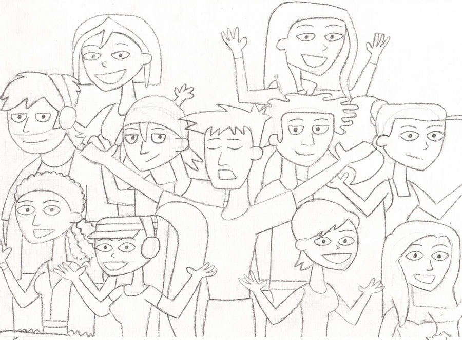 Characters in 6teen Coloring Game Characters in 6teen