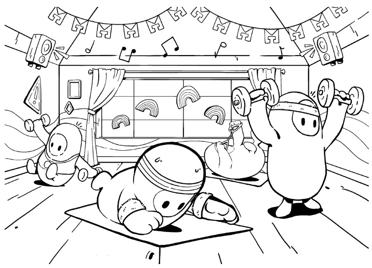 Fall Guys Characters Coloring - Play Free Coloring Game Online