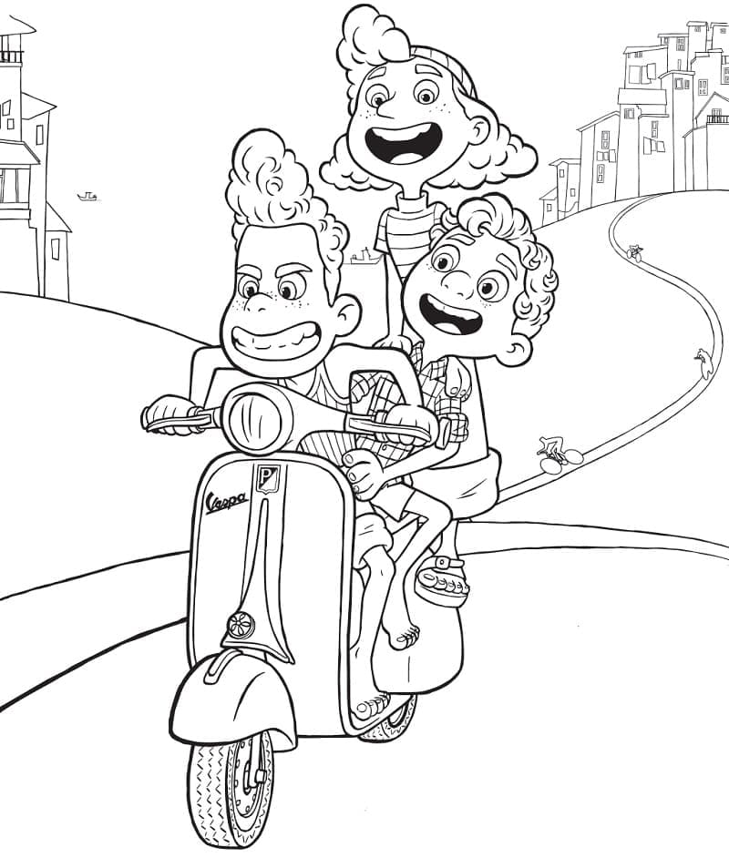Characters in Luca Coloring Game Characters in Luca