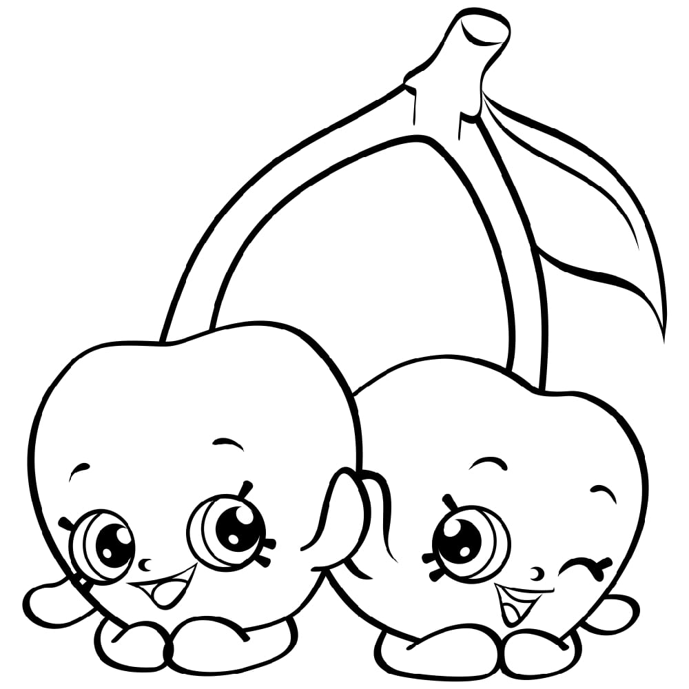 Cheeky Cherries Shopkin Coloring Game Cheeky Cherries Shopkin