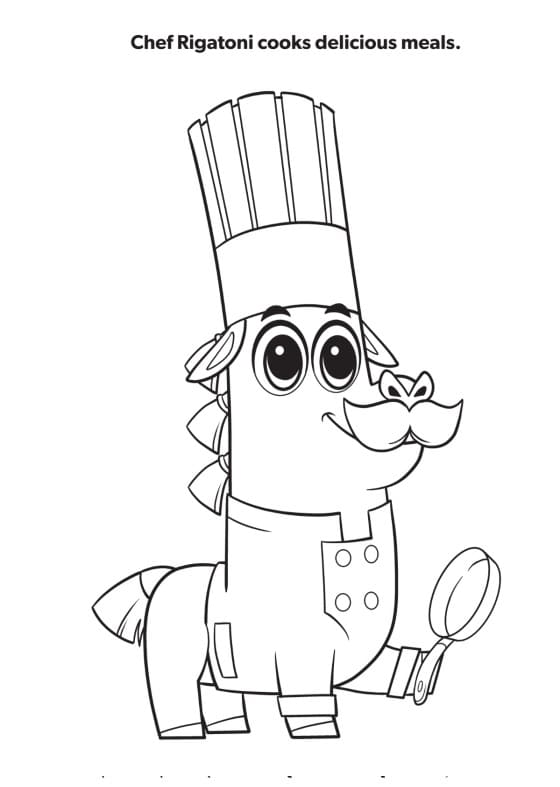 Chef Rigatoni Coloring Game Chef Rigatoni
