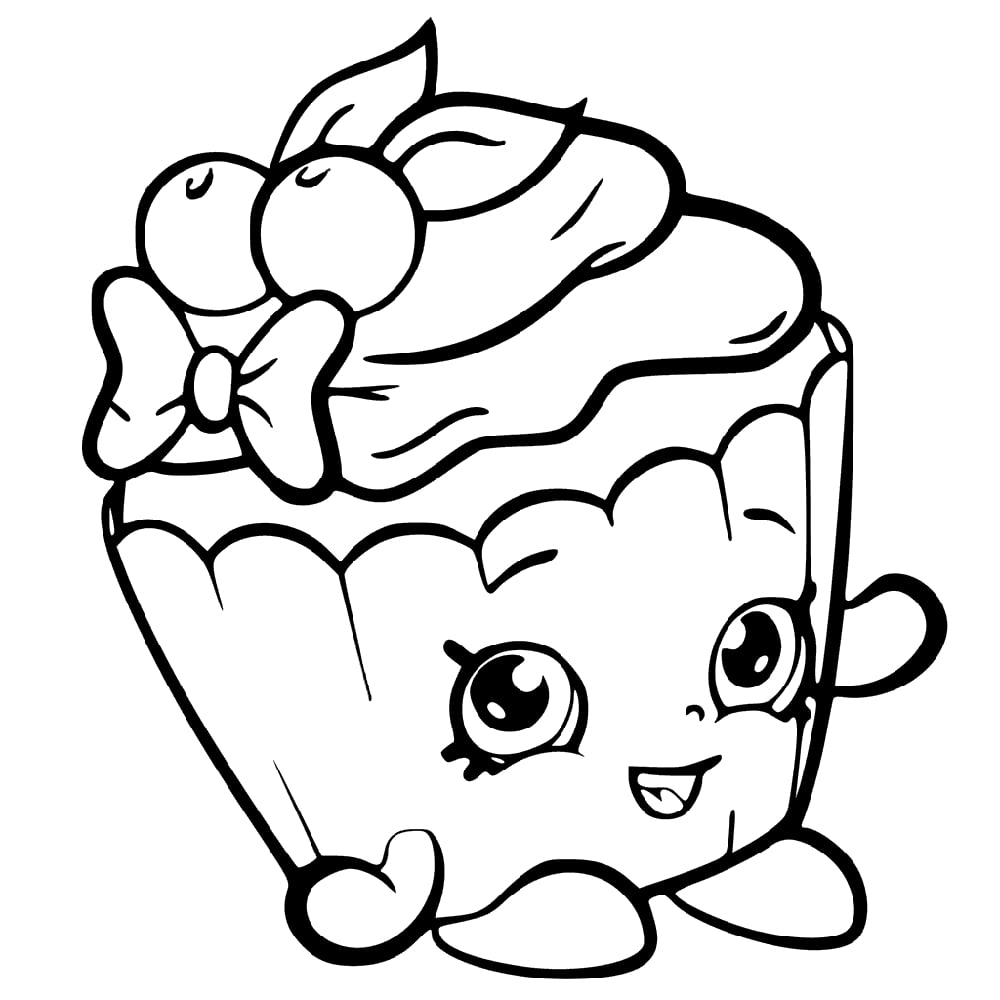 Cherry Nice Cupcake Shopkin Coloring Game Cherry Nice Cupcake Shopkin