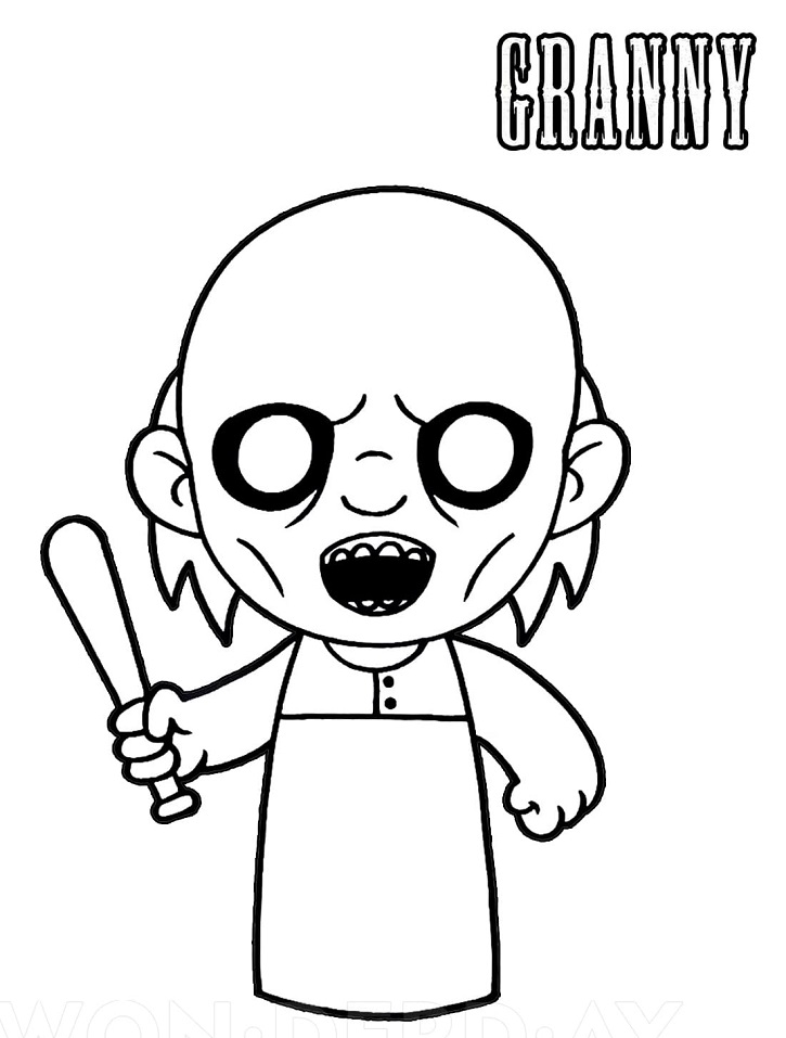 Angry Granny Coloring - Play Free Coloring Game Online