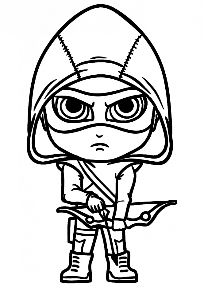 Chibi Green Arrow Coloring Game Chibi Green Arrow