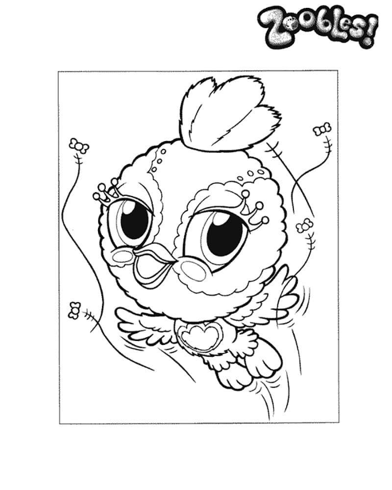 Chick Zoobles Coloring Game Chick Zoobles