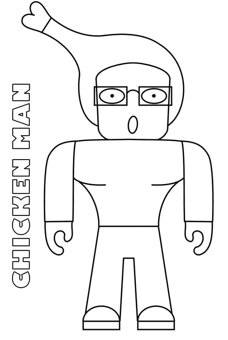 Chicken Man Roblox Coloring Game Chicken Man Roblox