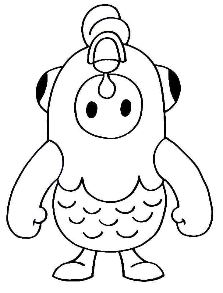 Chicken Skin Fall Guys Coloring Game Chicken Skin Fall Guys