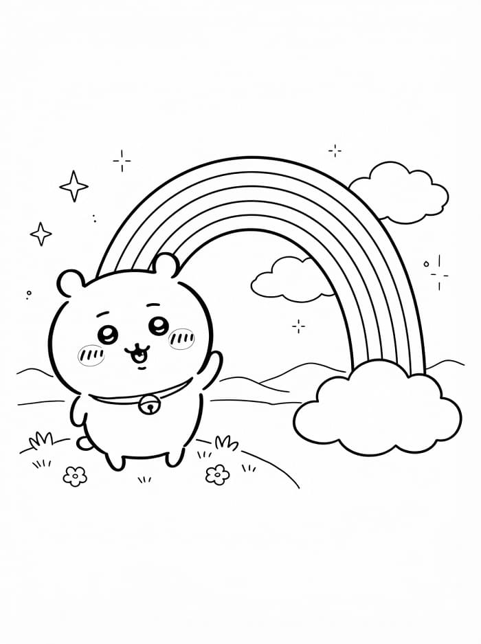 Chiikawa with Rainbow